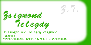 zsigmond telegdy business card